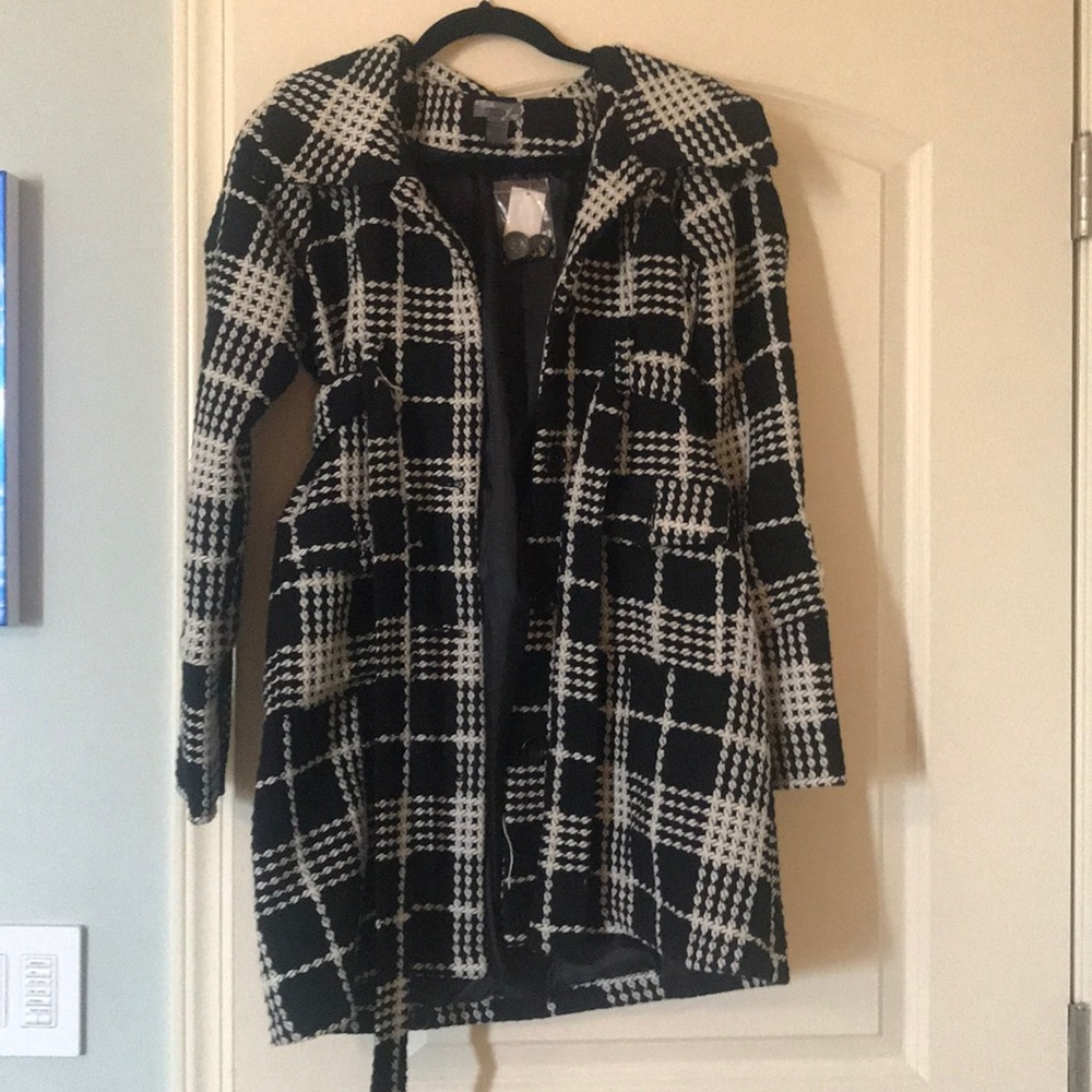 Black and white coat